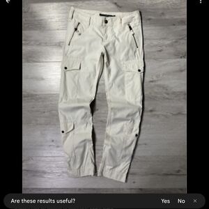 Ralph Lauren Blue Label 100% Cotton Cream Cargo Pants with Durable Fabric